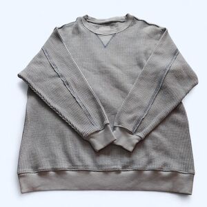 Light blue waffle knit Aerie long sleeve shirt